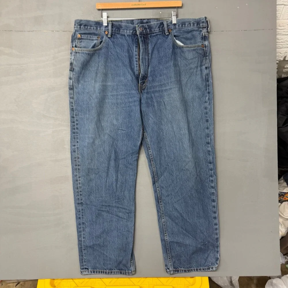Levis 550 Relaxed Fit Tapered Leg Blue Denim Jeans Mens 44x30 Medium Wash 01550‎